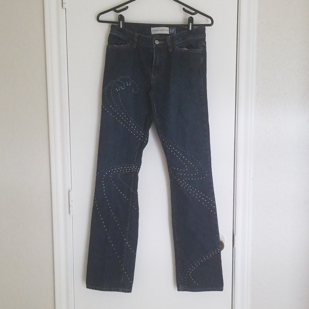 Gap Modern Boot Cut Jeans Sz 1 w/ Grommets